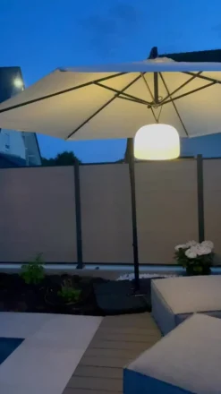 LED vloerlamp Kettle Tripod metaal, kap 36cm