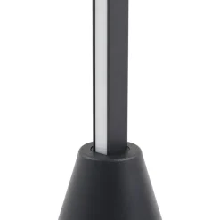 LED vloerlamp Linija, zwart, hoogte 110 cm, sensor