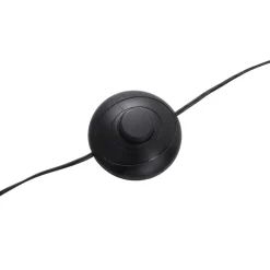 LED vloerlamp Lucande, Adomas, zwart/goud, ijzer, dimbaar