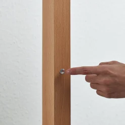 LED vloerlamp Lucande Tamlin, 152 cm, hout, beuken, 3000K