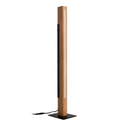 LED vloerlamp Madera van eikenhout, dimbaar