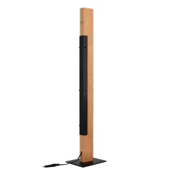 LED vloerlamp Madera van eikenhout, dimbaar