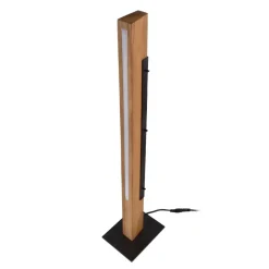 LED vloerlamp Madera van eikenhout, dimbaar