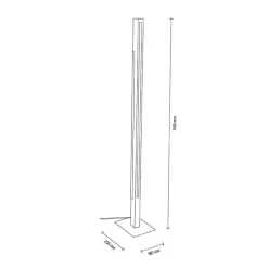 LED vloerlamp Madera van eikenhout, dimbaar