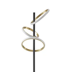 LED vloerlamp Madu, zwart, metaal, 160 cm, dimbaar