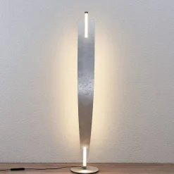 LED vloerlamp Marija, zilver, dimbaar, 140 cm