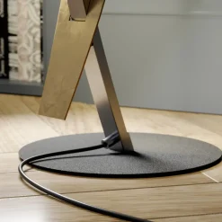 LED vloerlamp Marija, zwart, metaal, hoogte 140 cm