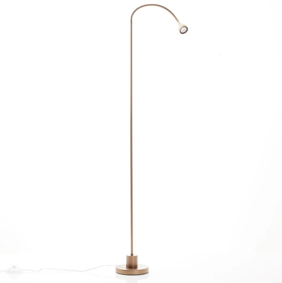 LED vloerlamp Mini, flexibele arm, antiek, 5.000K