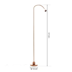 LED vloerlamp Mini, flexibele arm, antiek, 5.000K