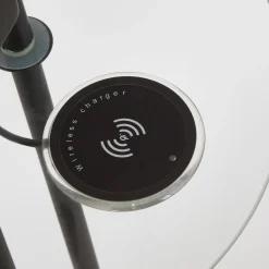 LED vloerlamp Moeder & Kind, zwart, laadoppervlak, dimbaar