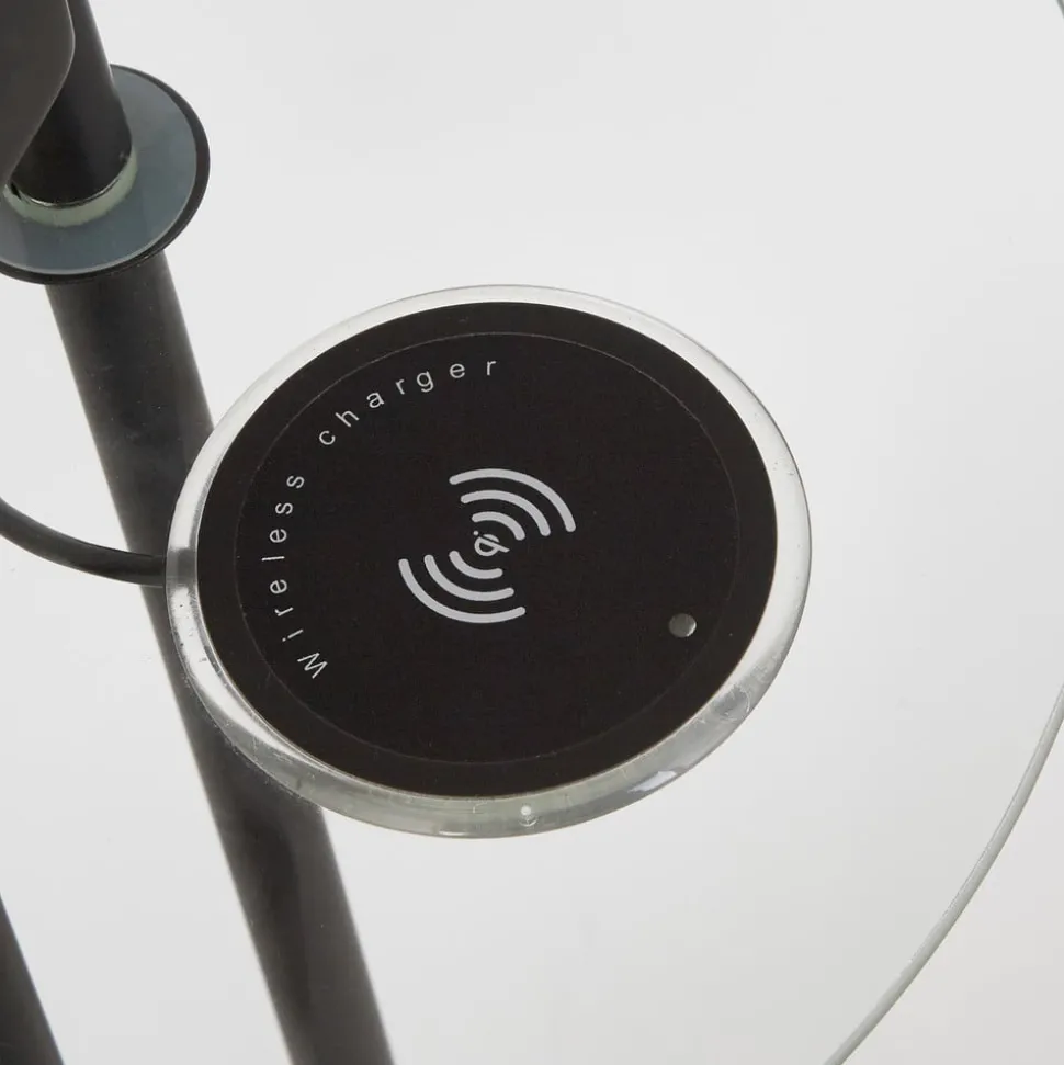 LED vloerlamp Moeder & Kind, zwart, laadoppervlak, dimbaar