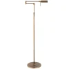 LED vloerlamp New Bari, brons, hoogte 180 cm, metaal, dimmer