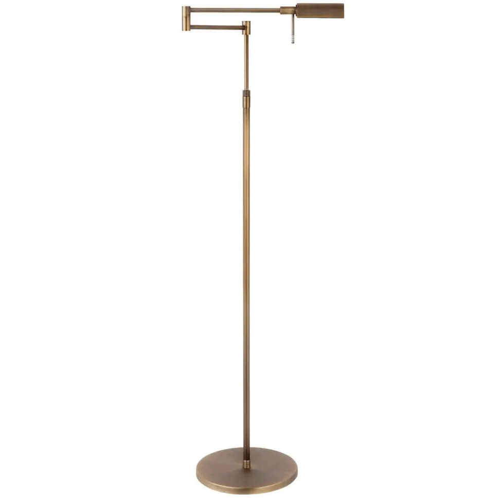 LED vloerlamp New Bari, brons, hoogte 180 cm, metaal, dimmer
