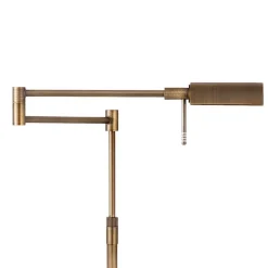 LED vloerlamp New Bari, brons, hoogte 180 cm, metaal, dimmer