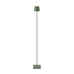 LED vloerlamp Nuindie IP54 120 cm rond USB-C spar groen