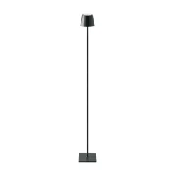 LED vloerlamp Nuindie IP54 120 cm rond USB-C zwart