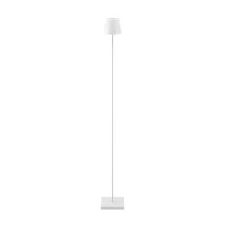 LED vloerlamp Nuindie IP54 120 cm rond USB-C sneeuwwit