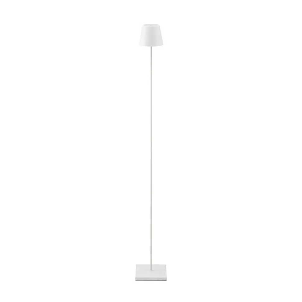 LED vloerlamp Nuindie IP54 120 cm rond USB-C sneeuwwit