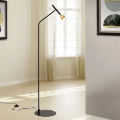 LED vloerlamp Odeon, hoogte 147 cm, metaal