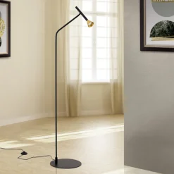 LED vloerlamp Odeon, hoogte 147 cm, metaal