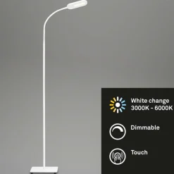 LED vloerlamp Office Step, wit, dimbaar, CCT