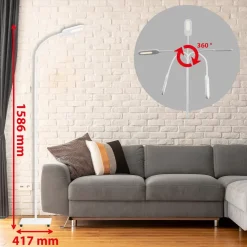 LED vloerlamp Office Step, wit, dimbaar, CCT