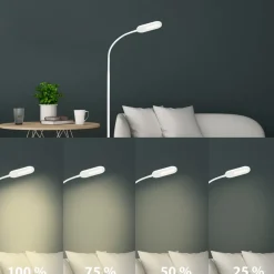 LED vloerlamp Office Step, wit, dimbaar, CCT