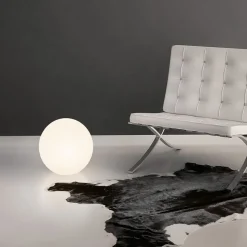 LED vloerlamp Oh!, Ø 28 cm, E27, polycarbonaat, wit