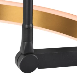 LED vloerlamp One Bow FL, zwart/messingkleurig, staal SLV