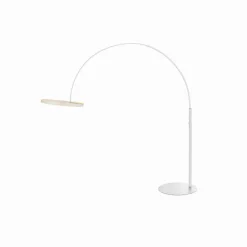 LED vloerlamp One Bow FL, wit, staal, hoogte 232 cm, CCT