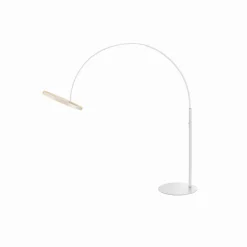 LED vloerlamp One Bow FL, wit, staal, hoogte 232 cm, CCT