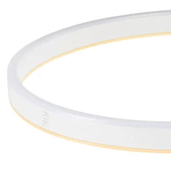 LED vloerlamp One Bow FL, wit, staal, hoogte 232 cm, CCT