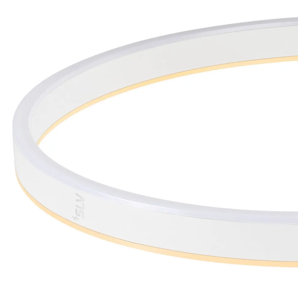 LED vloerlamp One Bow FL, wit, staal, hoogte 232 cm, CCT