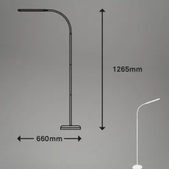 LED vloerlamp Pivaz justeerbaar touchdim wit