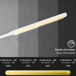 LED vloerlamp Pivaz justeerbaar touchdim wit
