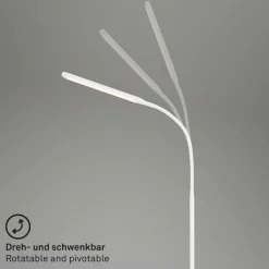 LED vloerlamp Pivaz justeerbaar touchdim wit