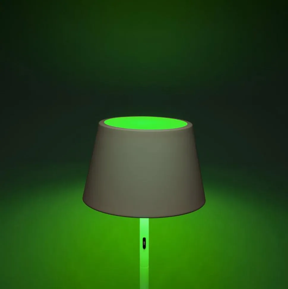 LED vloerlamp Pomezia voor buiten, USB, wit