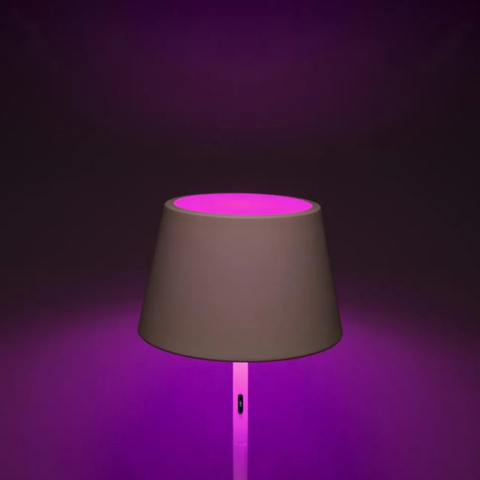 LED vloerlamp Pomezia voor buiten, USB, wit