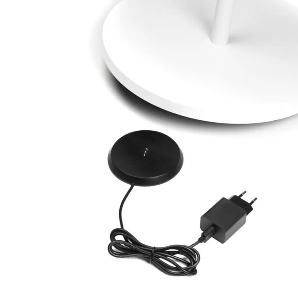 LED vloerlamp Pomezia voor buiten, USB, wit