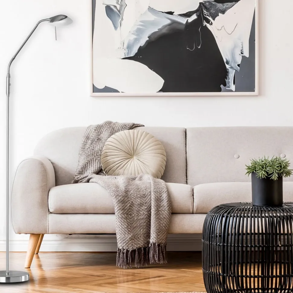 LED vloerlamp Pool TW, 1-lamp, nikkel