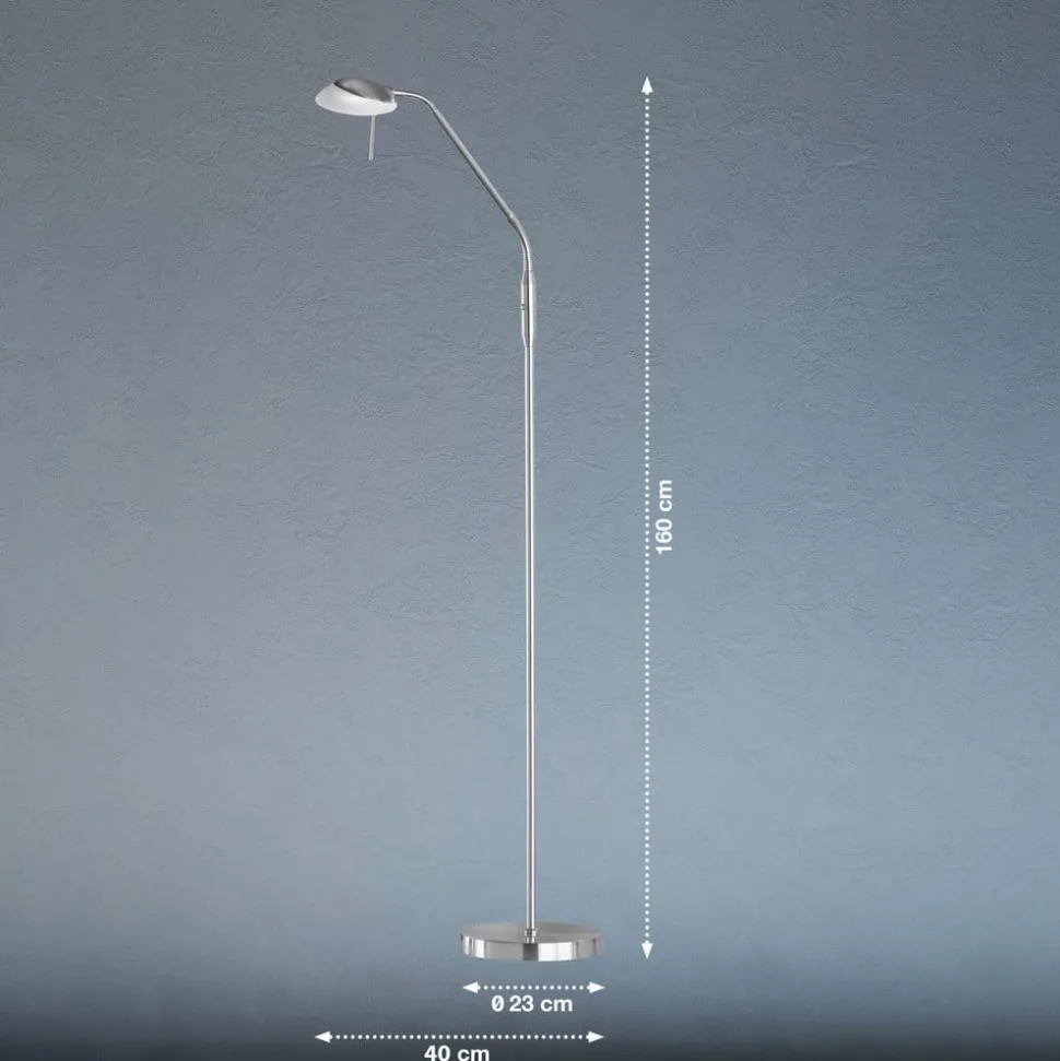 LED vloerlamp Pool TW, 1-lamp, nikkel