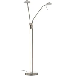 LED vloerlamp Pool TW, 2-lamps, nikkel