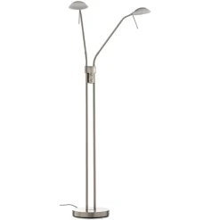 LED vloerlamp Pool TW, 2-lamps, nikkel