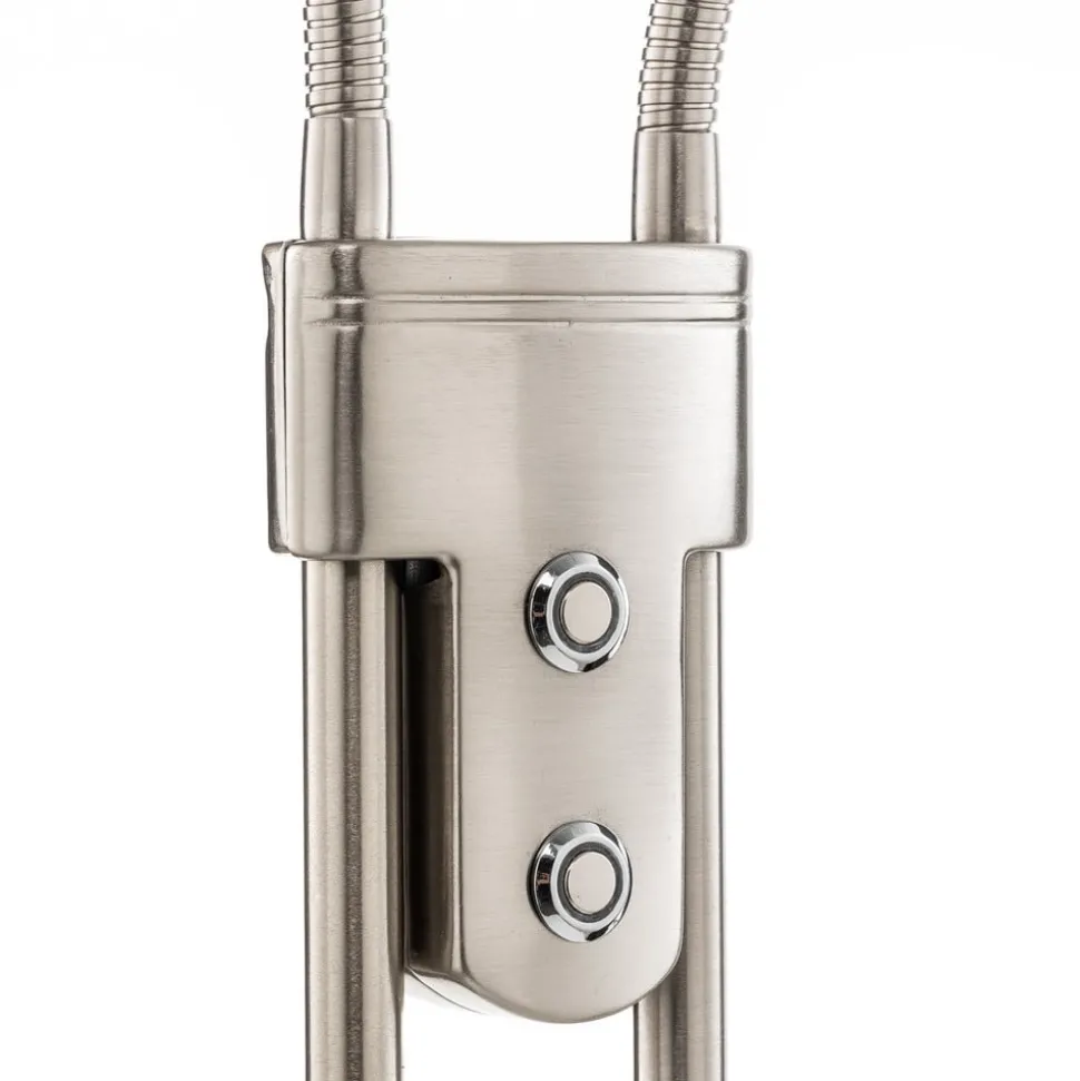 LED vloerlamp Pool TW, 2-lamps, nikkel