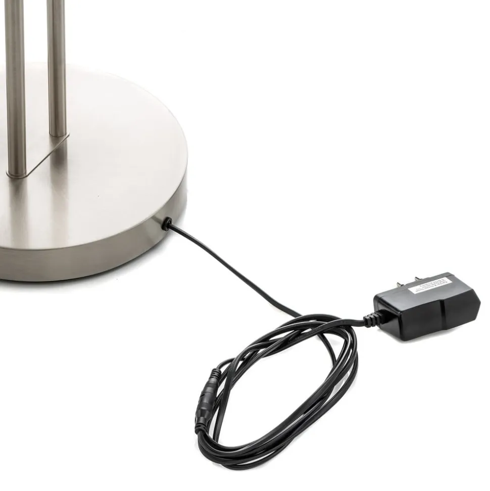 LED vloerlamp Pool TW, 2-lamps, nikkel