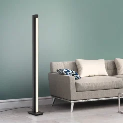 LED vloerlamp PURE Lines, antraciet, afstandsbediening, 140 cm