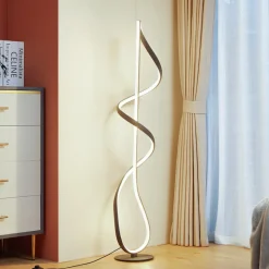 LED vloerlamp Rodado, zwart, 132 cm, aluminium