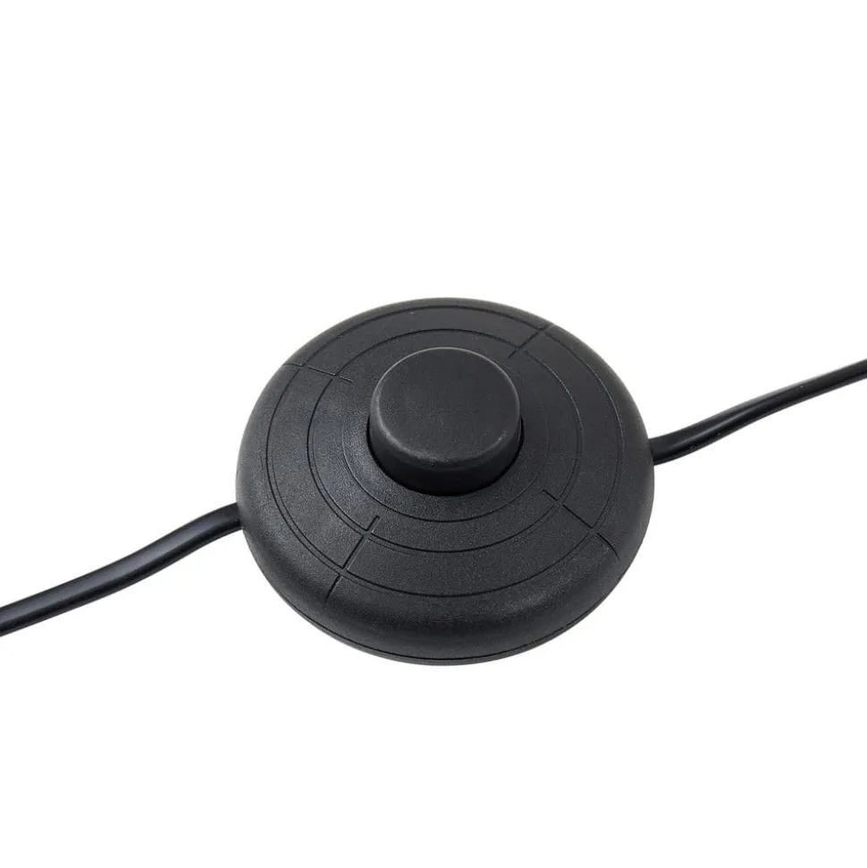 LED vloerlamp Rodado, zwart, 132 cm, aluminium