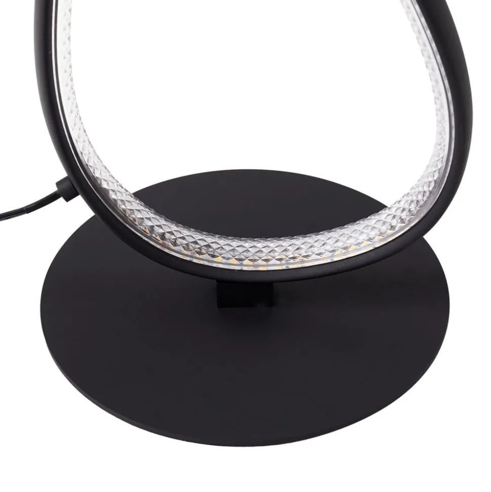 LED vloerlamp Rodado, zwart, 132 cm, aluminium