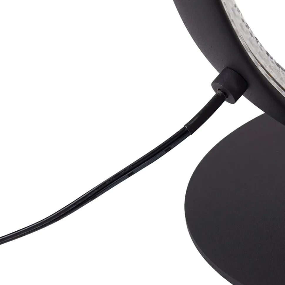 LED vloerlamp Rodado, zwart, 132 cm, aluminium